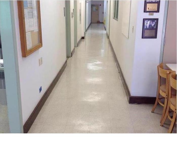 dried out hallway in school