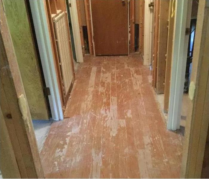restored hallway wood flooring